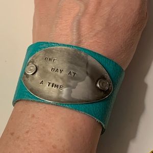 Recycled Leather & Spoon Bracelet!